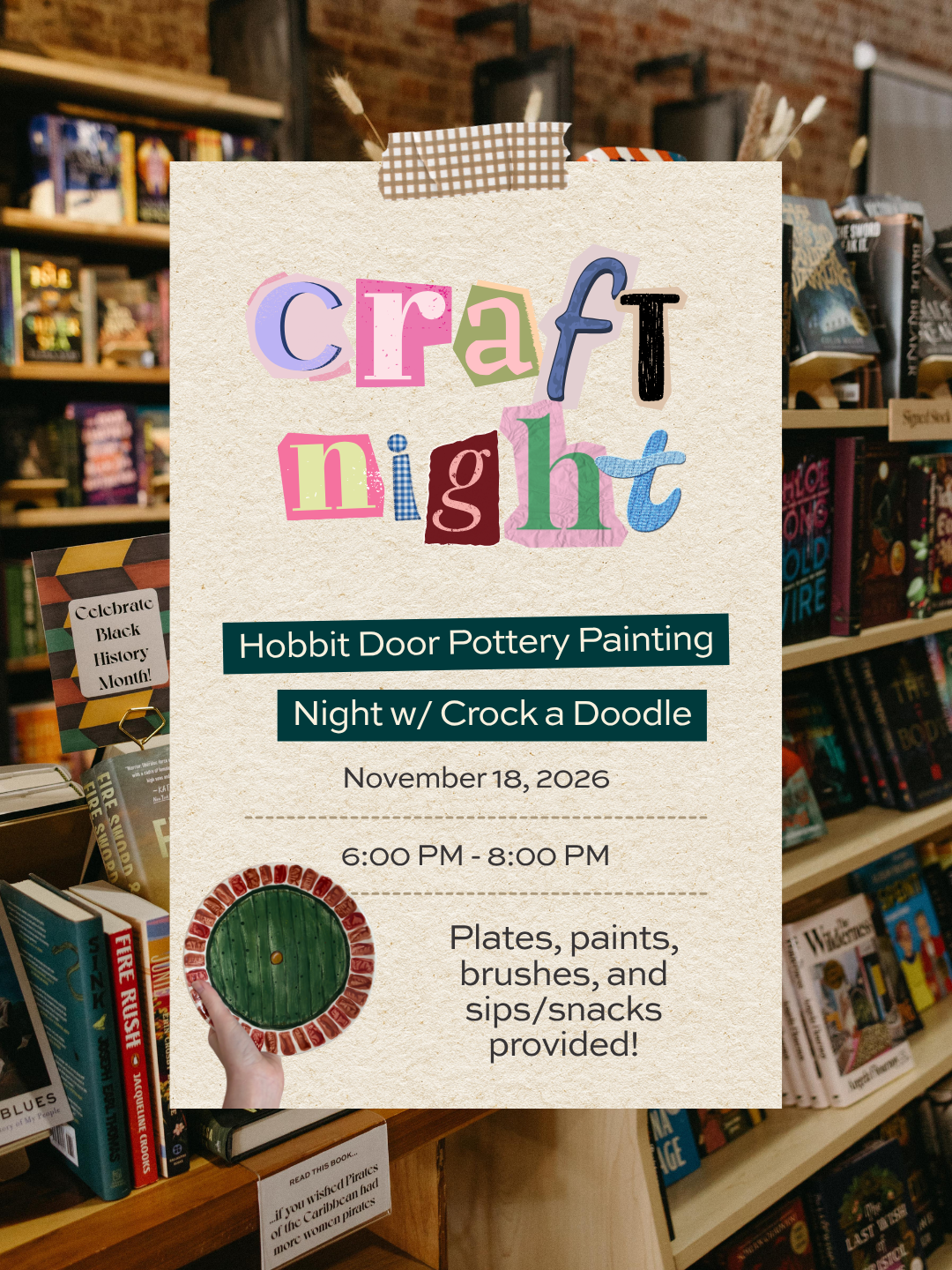 Hobbit Door Plate Painting w/ Crock-a-Doodle
