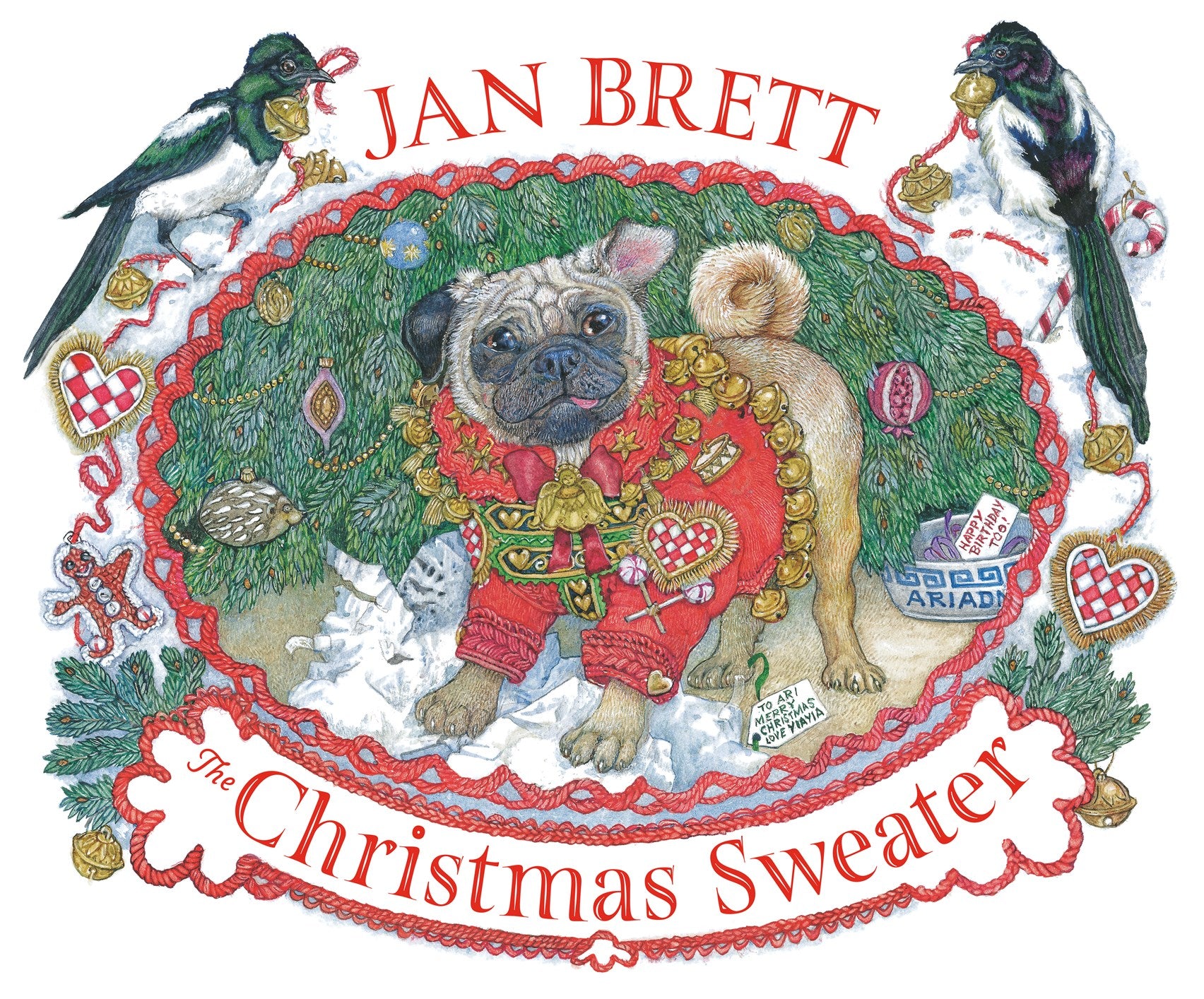 The Christmas Sweater by Jan Brett (Signed)