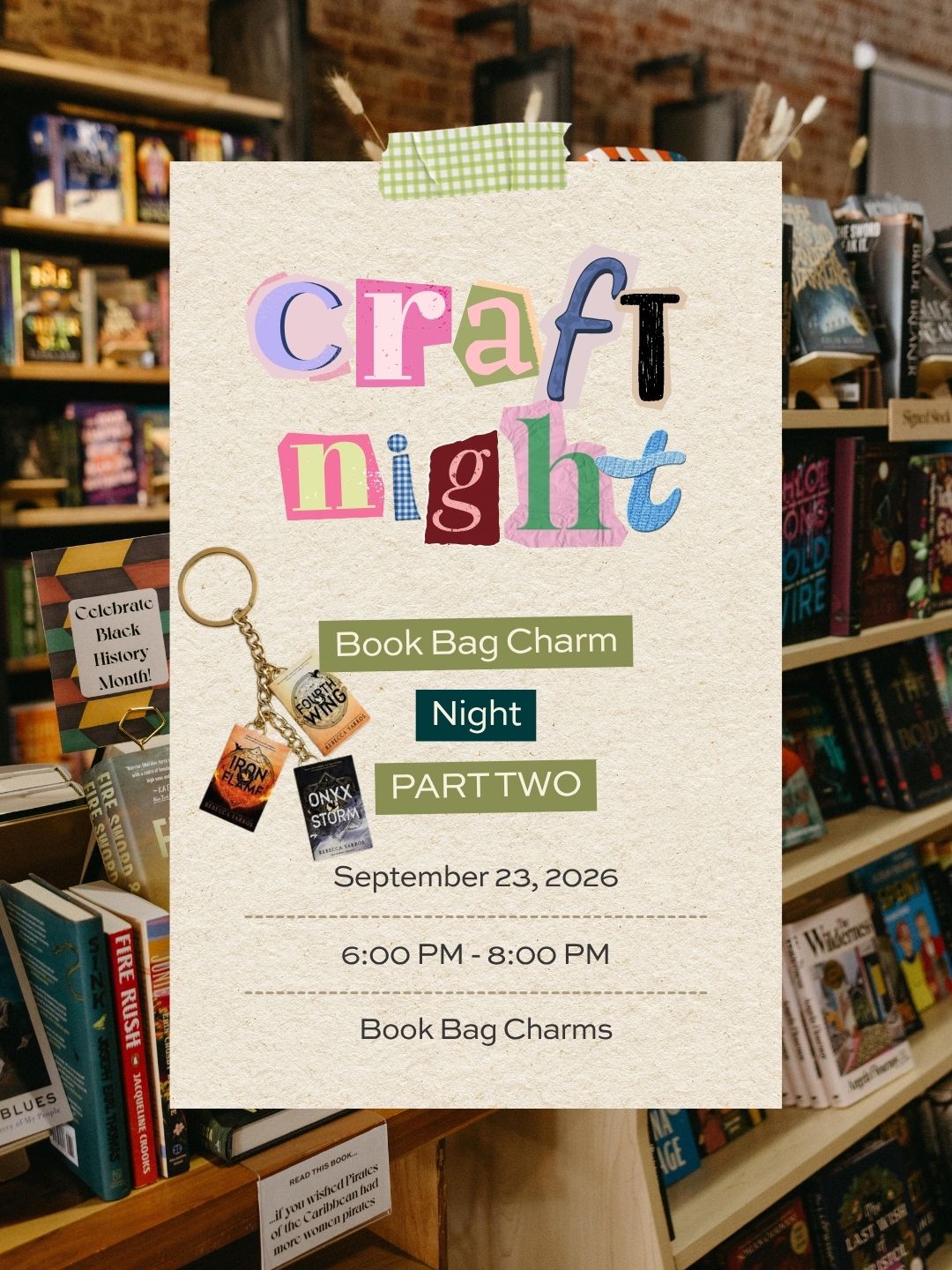 Craft Night: Book Bag Charms