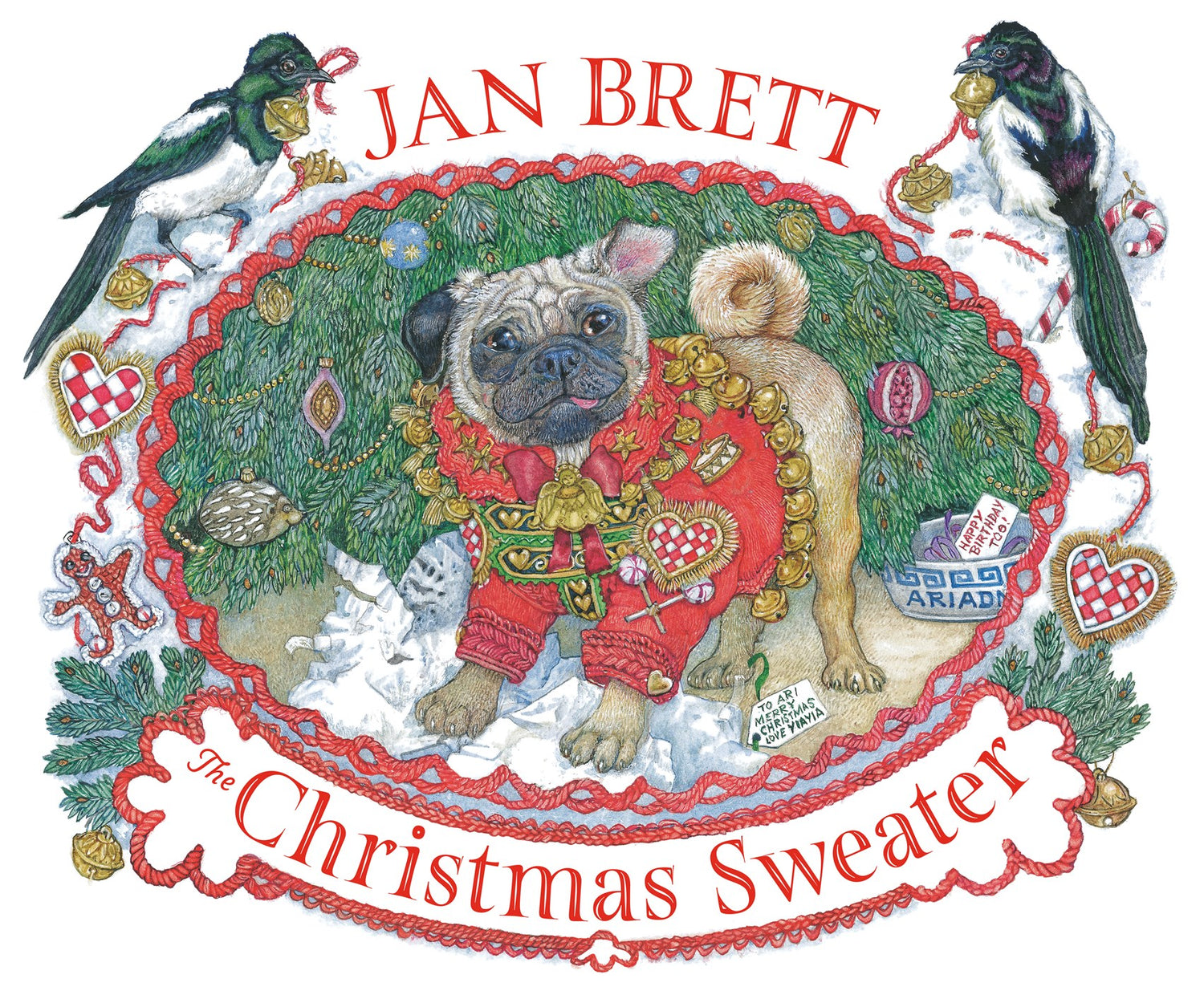 The Christmas Sweater by Jan Brett (Signed)