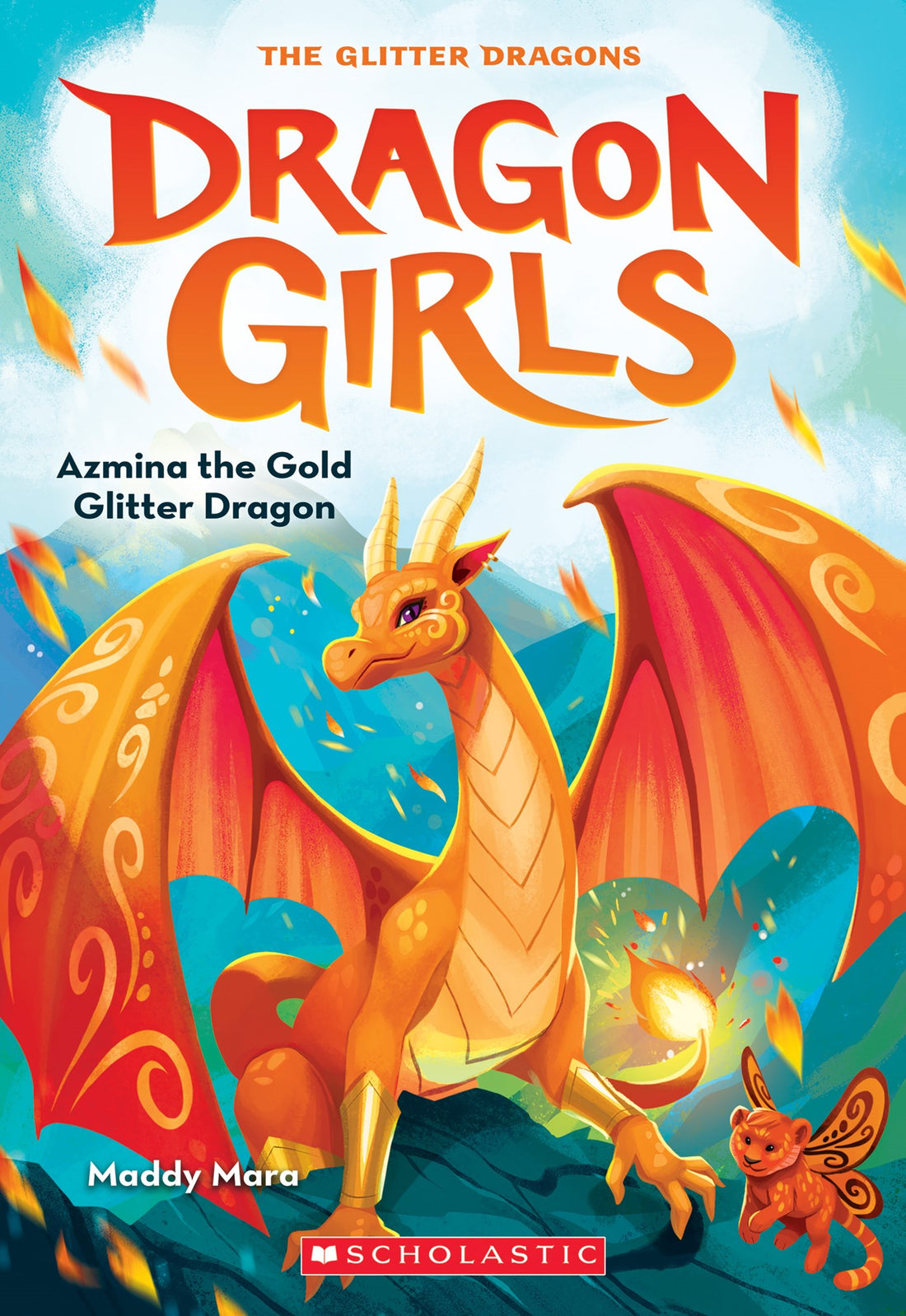 Dragon Girls: Azmina the Gold Glitter Dragon by Maddy Mara