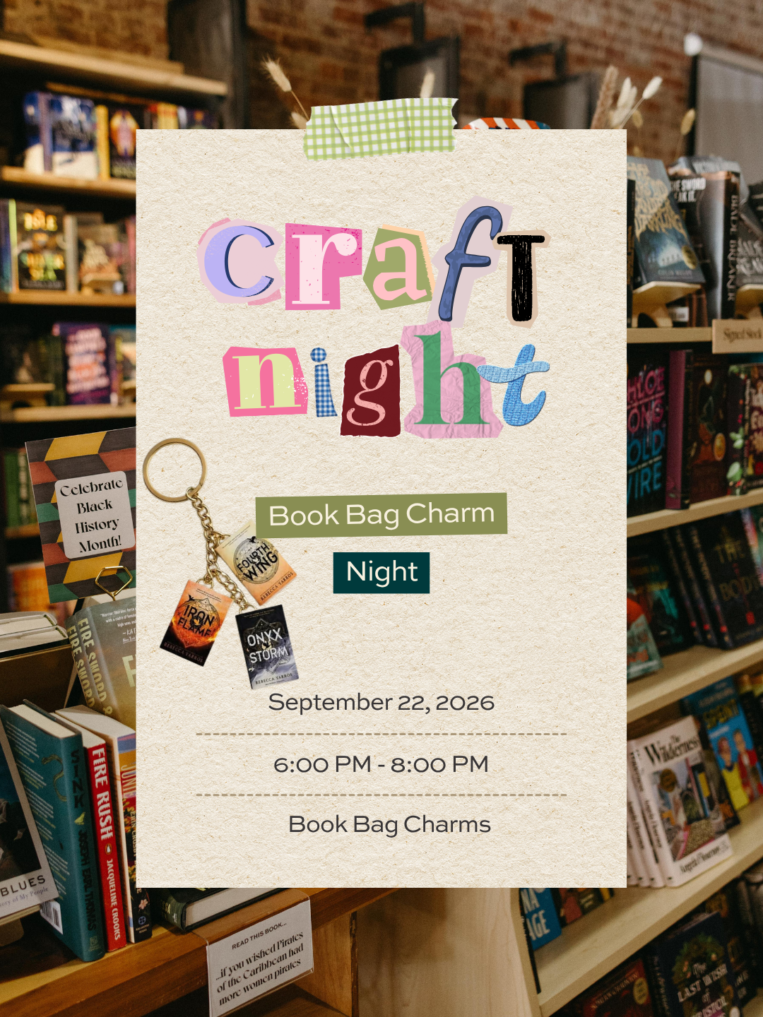 Craft Night: Book Bag Charms