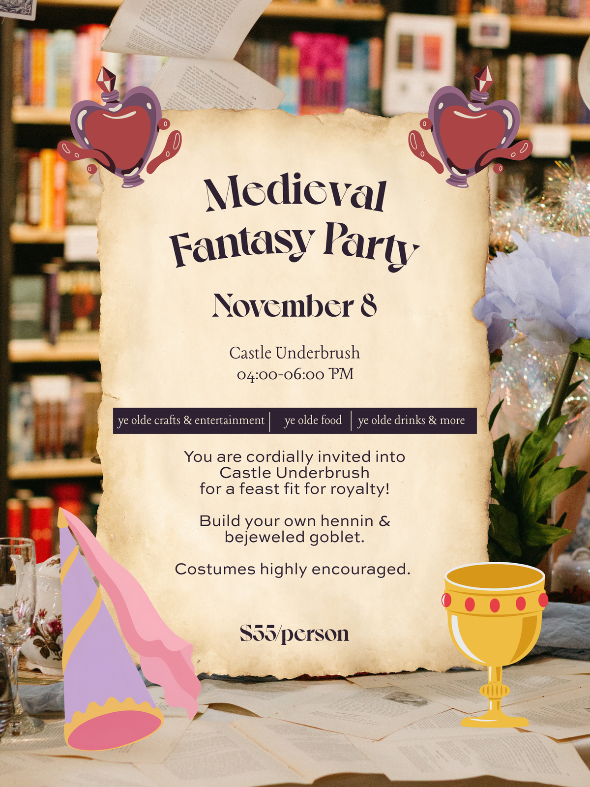 Medieval Fantasy Party @ Underbrush Books